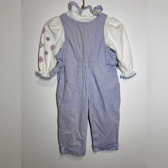 Vintage Izod Lacoste Corduroy Overalls Shirt Set - Picture 9 of 13